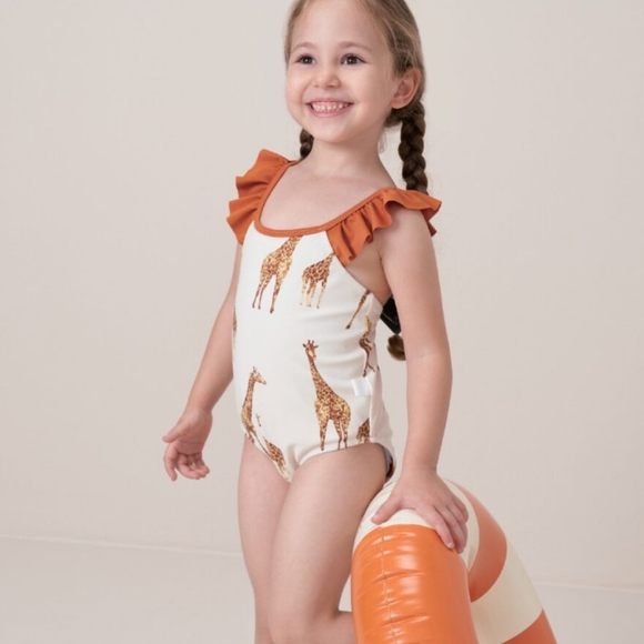 Ruffled Cross Back Swimsuit - Picture 2 of 8